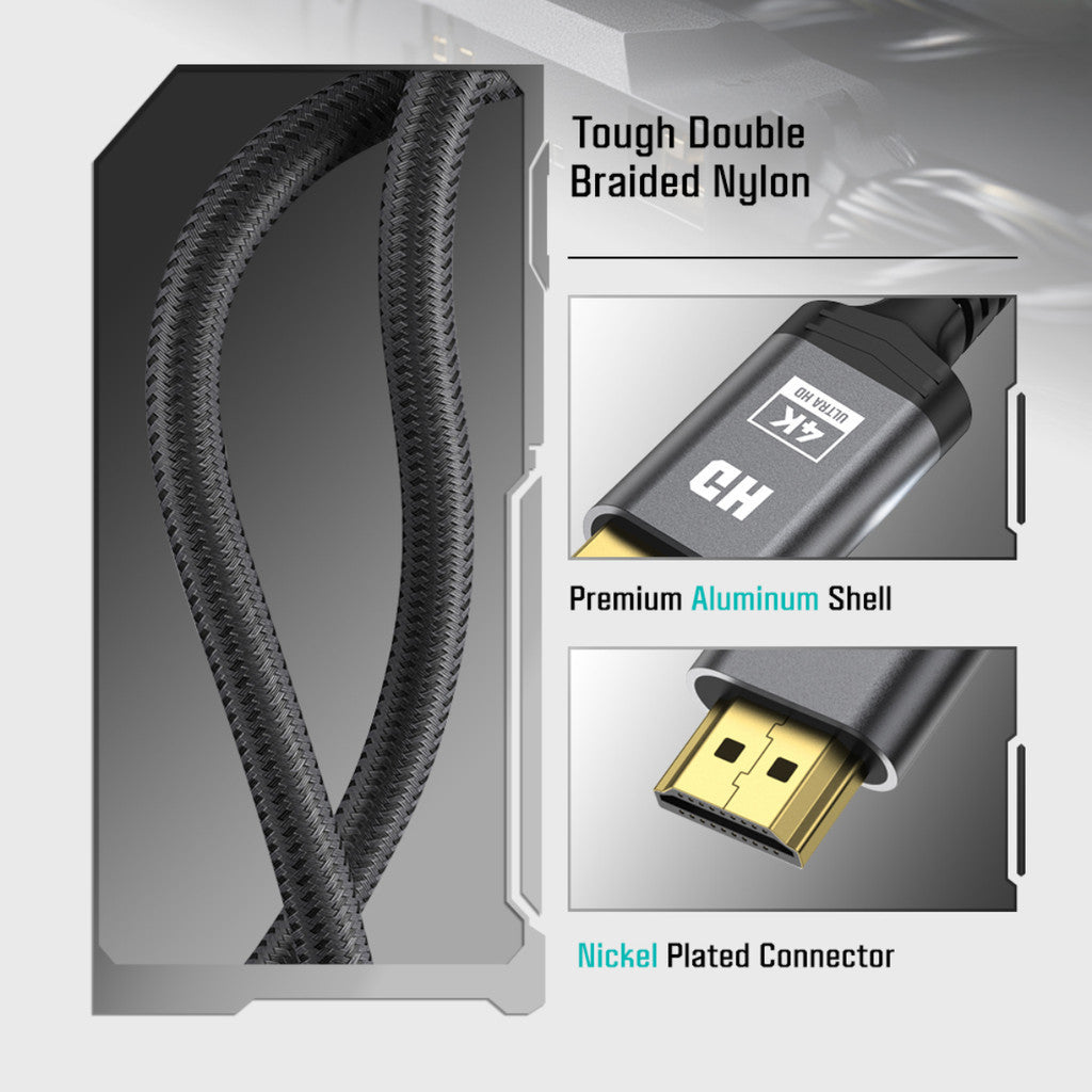 ERGONOZ สาย Displayport to HDMI 4K / 30Hz / 2M. (EGN-CL-DP2HD4K30-2M) รับประกัน 2 ปี