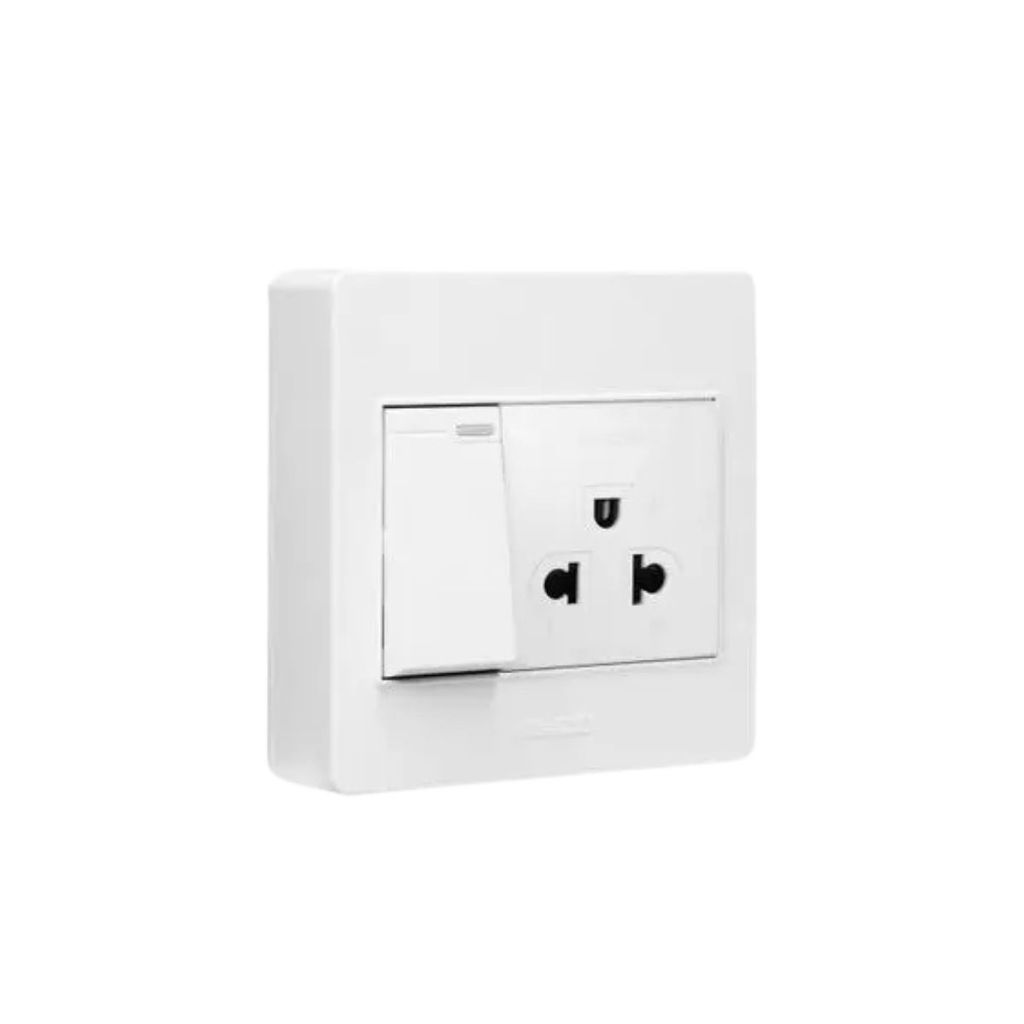 HACO เต้ารับเดี่ยว-สวิตช์ทางเดียว รุ่น M3N-S11/S21/S31/E10/E11/E20, M4N-E21/E30 รับประกัน 1 ปี