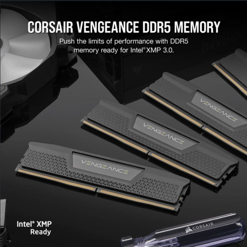 CORSAIR VENGEANCE 32GB (16x2) DDR5 6000 CMK32GX5M2E6000C36 รับประกันตลอดอายุการใช้งาน