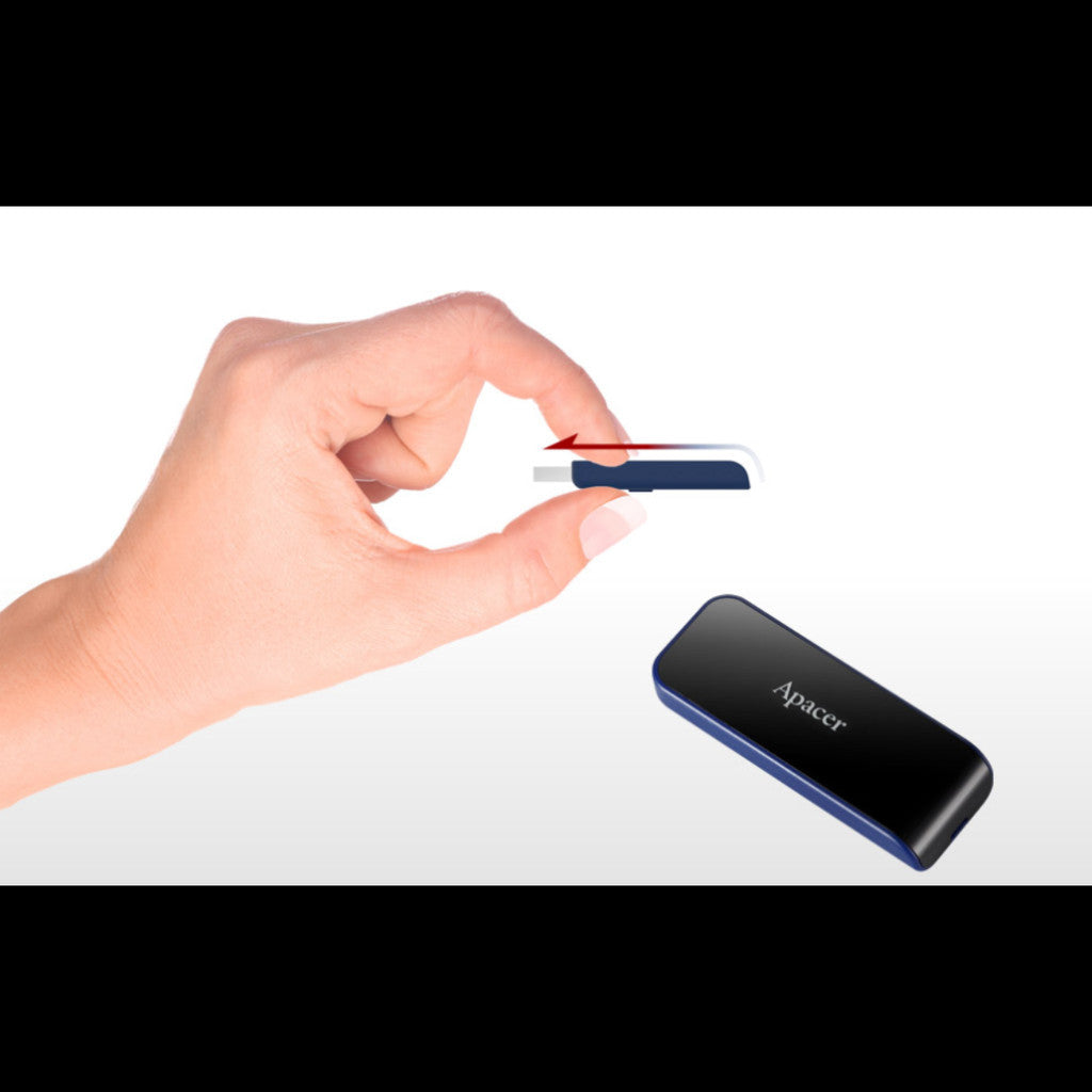 APACER FLASH DRIVE (แฟลชไดรฟ์) AH356 32GB USB 3.2 Gen 1 (Black) WARRANTY 5 YEAR