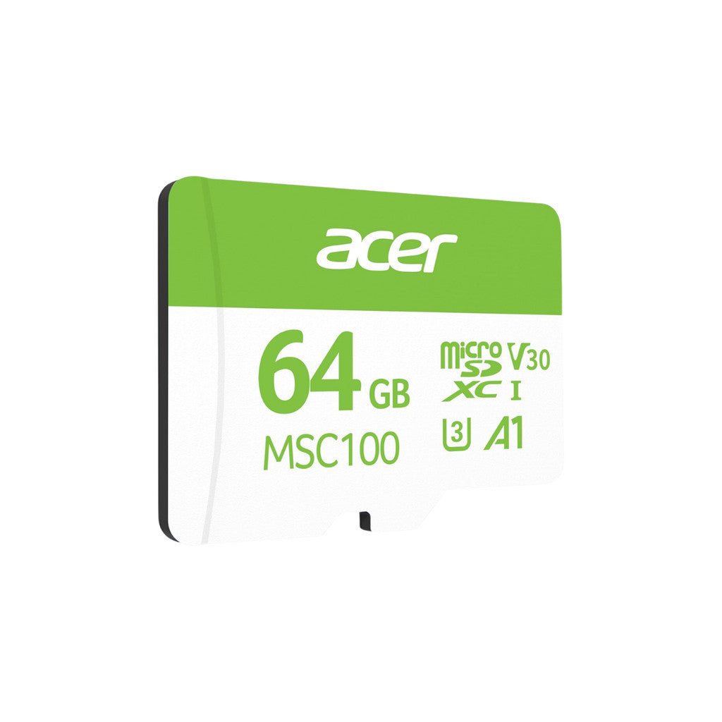ACER MICRO SD (ไมโครเอสดีการ์ด) MSC100 64GB READ 100MB/s WRITE 30MB/s (ZC.A01ST.0JE) WARRANTY 5 Y.