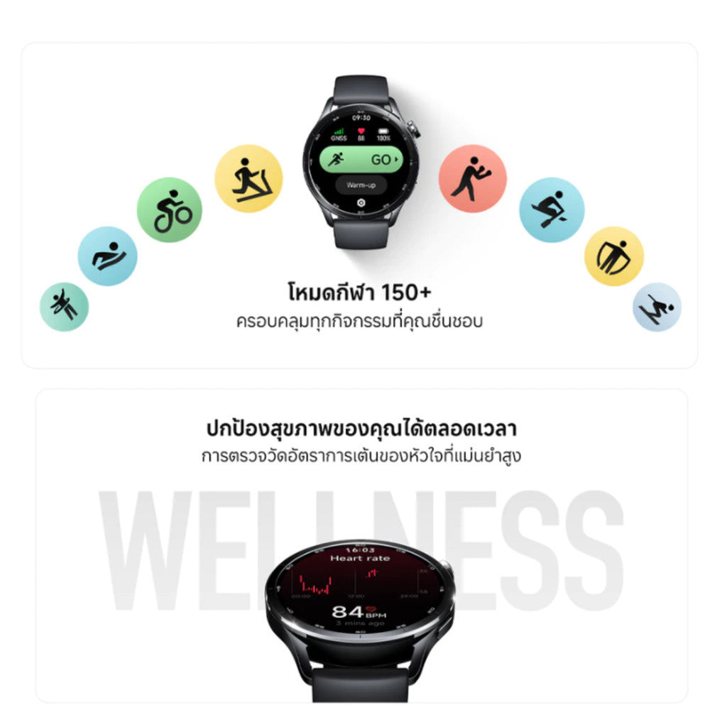 Xiaomi Watch S5 (46mm) smart watch | นาฬิกาอัจฉริยะ หน้าจอสัมผัส AMOLED | ตรวจสุขภาพ | แบตเตอรี่ใช้งานยาว