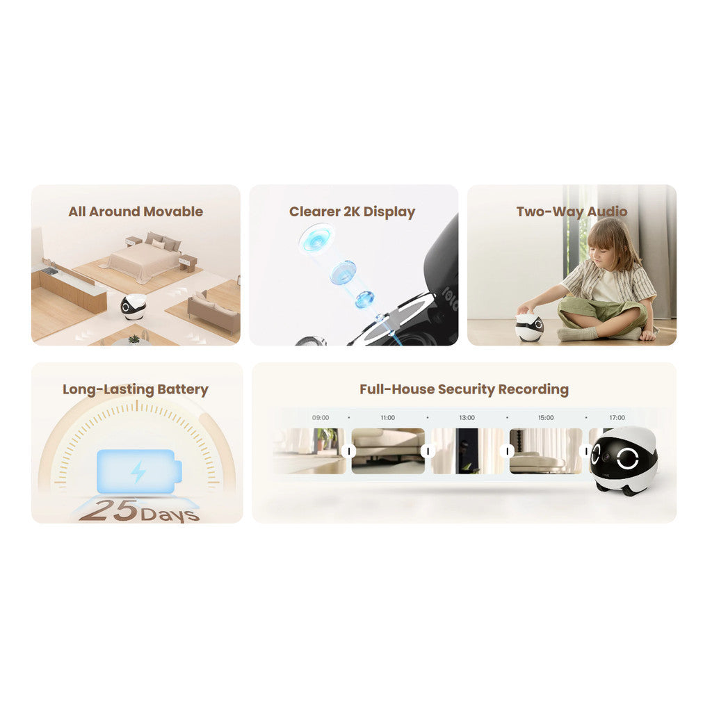 Enabot หุ่นยนต์ดูแลสัตว์เลี้ยง Rola Mini กล้องคมชัดระดับ 2K ประกัน 1 ปี