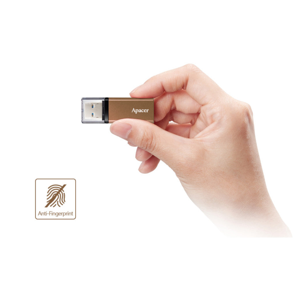 APACER FLASH DRIVE (แฟลชไดรฟ์) AH25C 32GB USB 3.2 Gen 1 (Classical Bronze) WARRANTY 5 YEAR