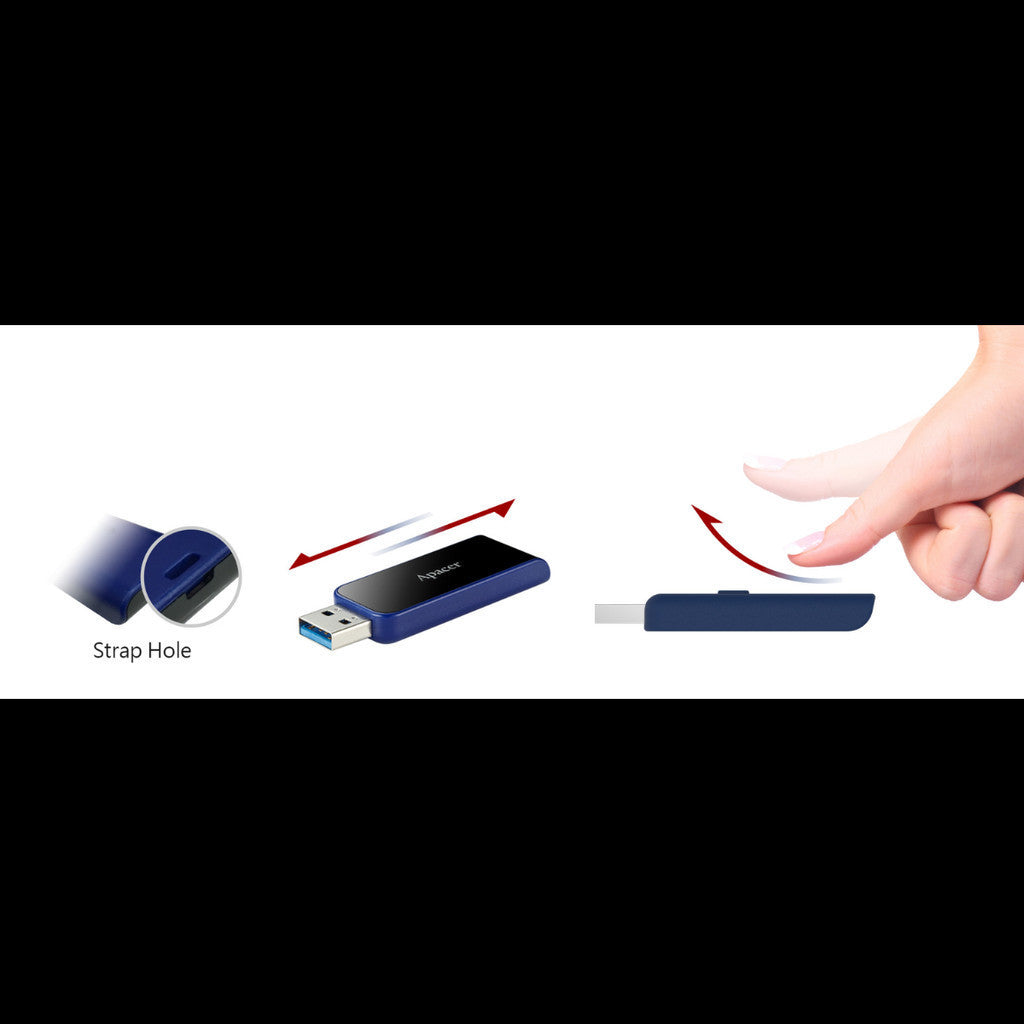 APACER FLASH DRIVE (แฟลชไดรฟ์) AH356 32GB USB 3.2 Gen 1 (Black) WARRANTY 5 YEAR