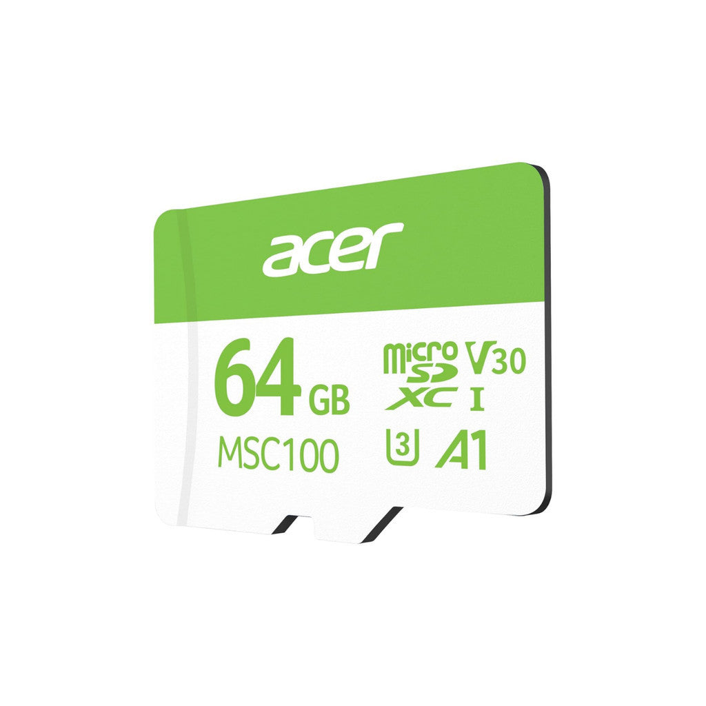 ACER MICRO SD (ไมโครเอสดีการ์ด) MSC100 64GB READ 100MB/s WRITE 30MB/s (ZC.A01ST.0JE) WARRANTY 5 Y.