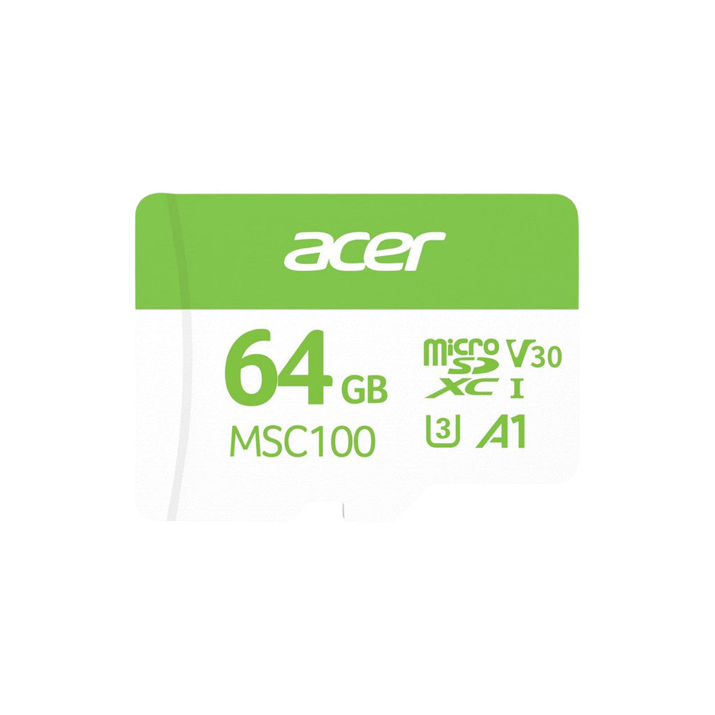 ACER MICRO SD (ไมโครเอสดีการ์ด) MSC100 64GB READ 100MB/s WRITE 30MB/s (ZC.A01ST.0JE) WARRANTY 5 Y.