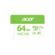 ACER MICRO SD (ไมโครเอสดีการ์ด) MSC100 64GB READ 100MB/s WRITE 30MB/s (ZC.A01ST.0JE) WARRANTY 5 Y.