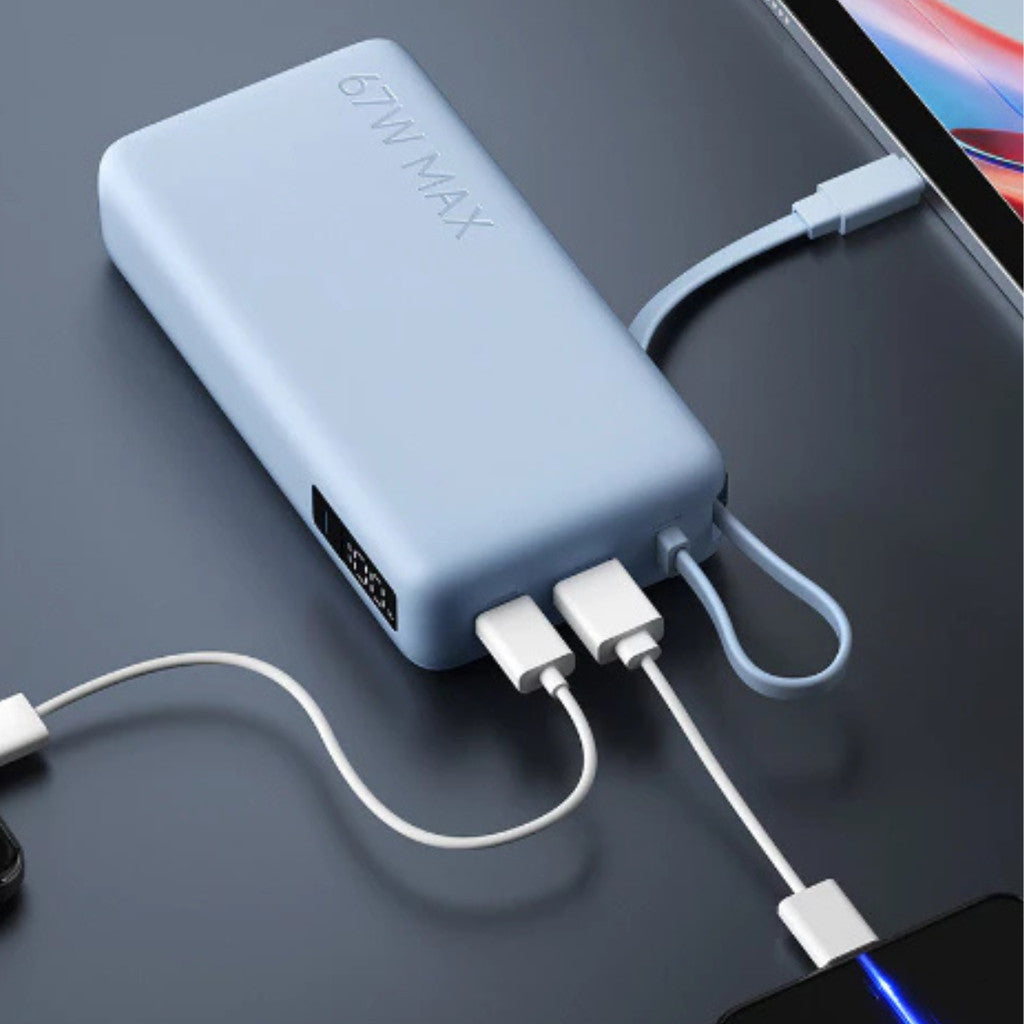 Xiaomi 67W Power Bank 10000(Integrated Cable) แบตสํารอง | ชาร์จอุปกรณ์สามเครื่องพร้อมกัน | ชาร์จเร็วสองทาง
