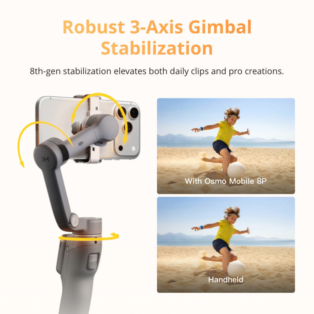 DJI Osmo Mobile 8P AdvancedTracking Combo ไม้กันสั่นสมาร์ทโฟน ประกัน 1 ปี