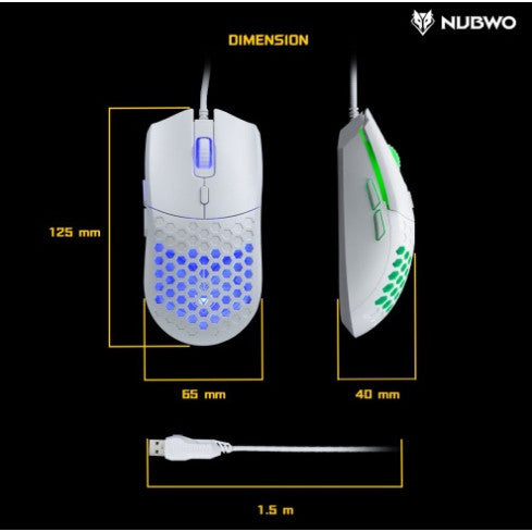 เมาส์ไร้เสียง Nubwo NM-94m MURDERER เมาส์มาโคร  ประกันศูนย์ 1 ปี