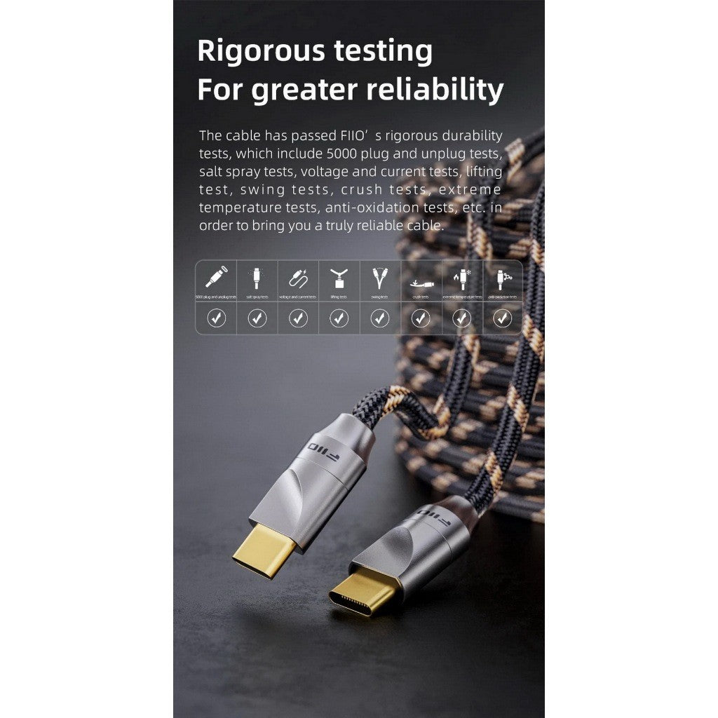 FiiO LT-TC5 สายชาร์จหัว TypeC เป็น TypeC เครื่องเสียง DAP, DAC,Smartphone ประกัน 1 เดือน