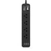 BLL B38 GY ปลั๊กไฟาง 3 หัวปลั๊ก มอก รางปลั๊กไฟ 4ช่อง 1สวิตต์ 5 เมตร 3USB + 1 Type C