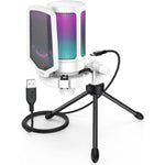 FIFINE AMPLIGAME A6V USB Mic w Tripod ไมค์ RGB เสียงชัด พร้อมขาตั้ง สำหรับเกมเมอร์ สตรีม พอดแคสต์