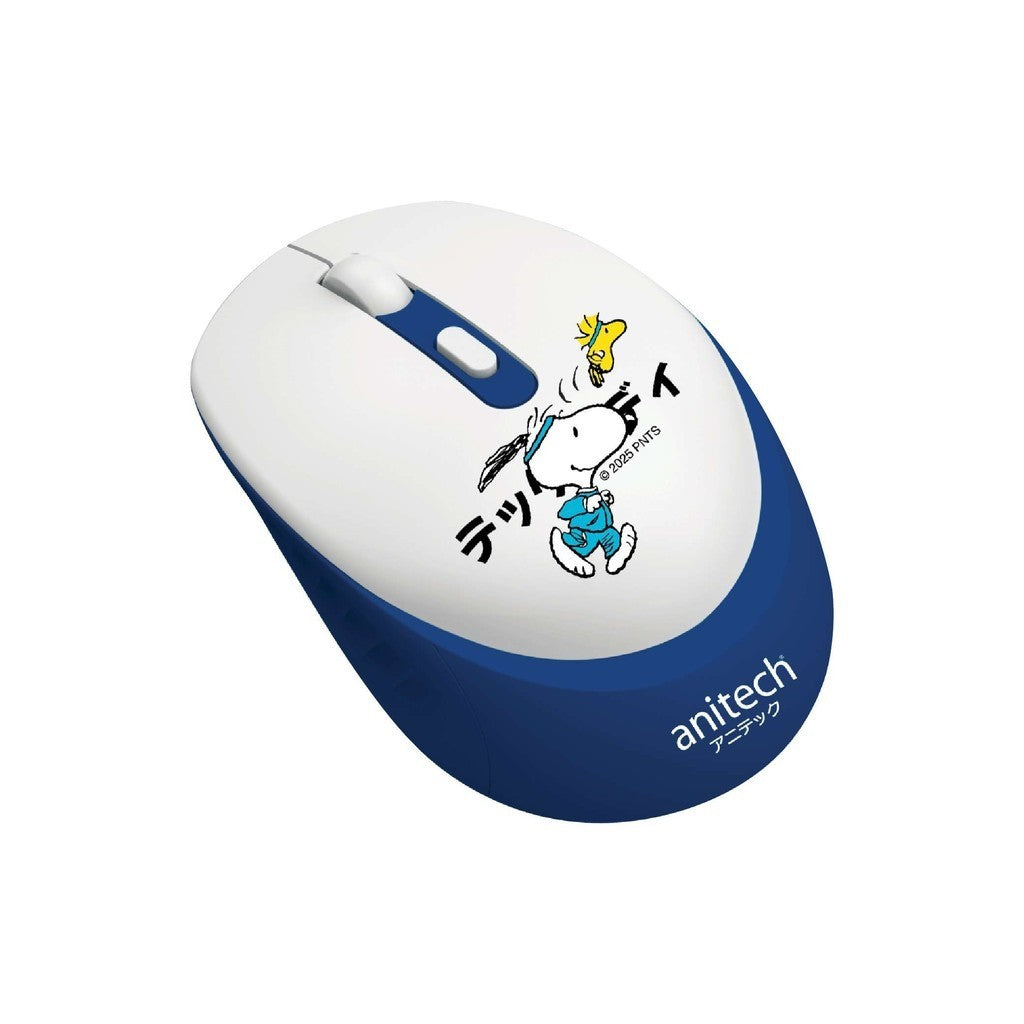 Anitech X Snoopy SNP-W240 เม้าส์ไร้สาย เสียงคลิกเงียบ ปรับ DPI 3 ระดับ 800-1600DPI