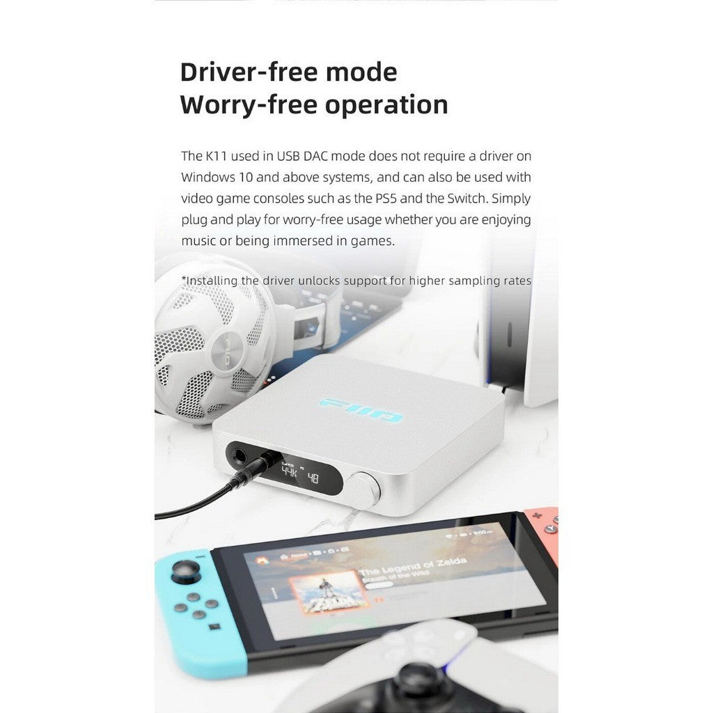 FiiO K11/K11 R2R Desktop DAC and Headphone Amplifier รองรับ Hi-Res รับประกัน 1 ปี