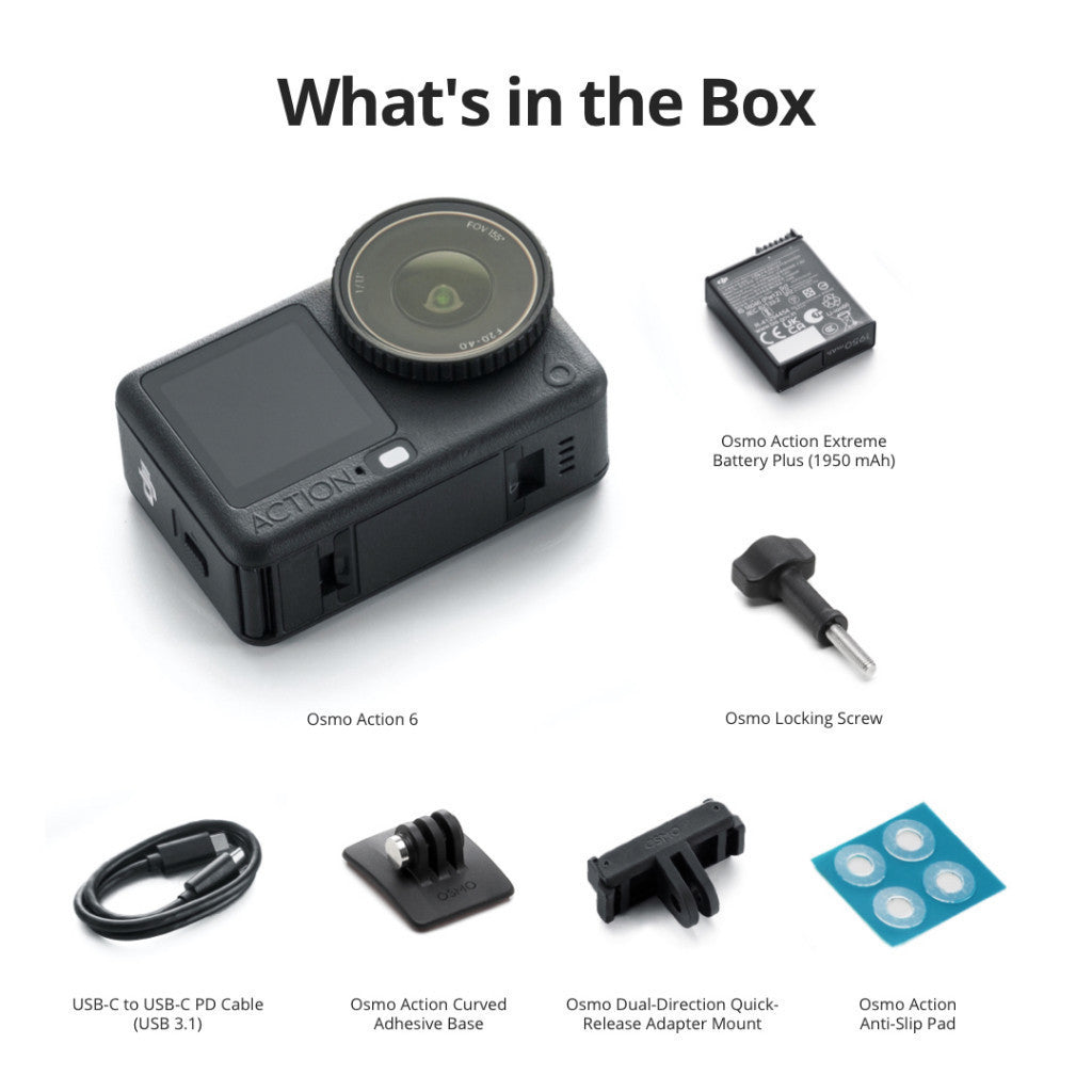 DJI Osmo Action 6  Adventure Combo กล้องแอคชั่น Action Camera เซนเซอร์ 1/1.1 ประกัน 1 ปี