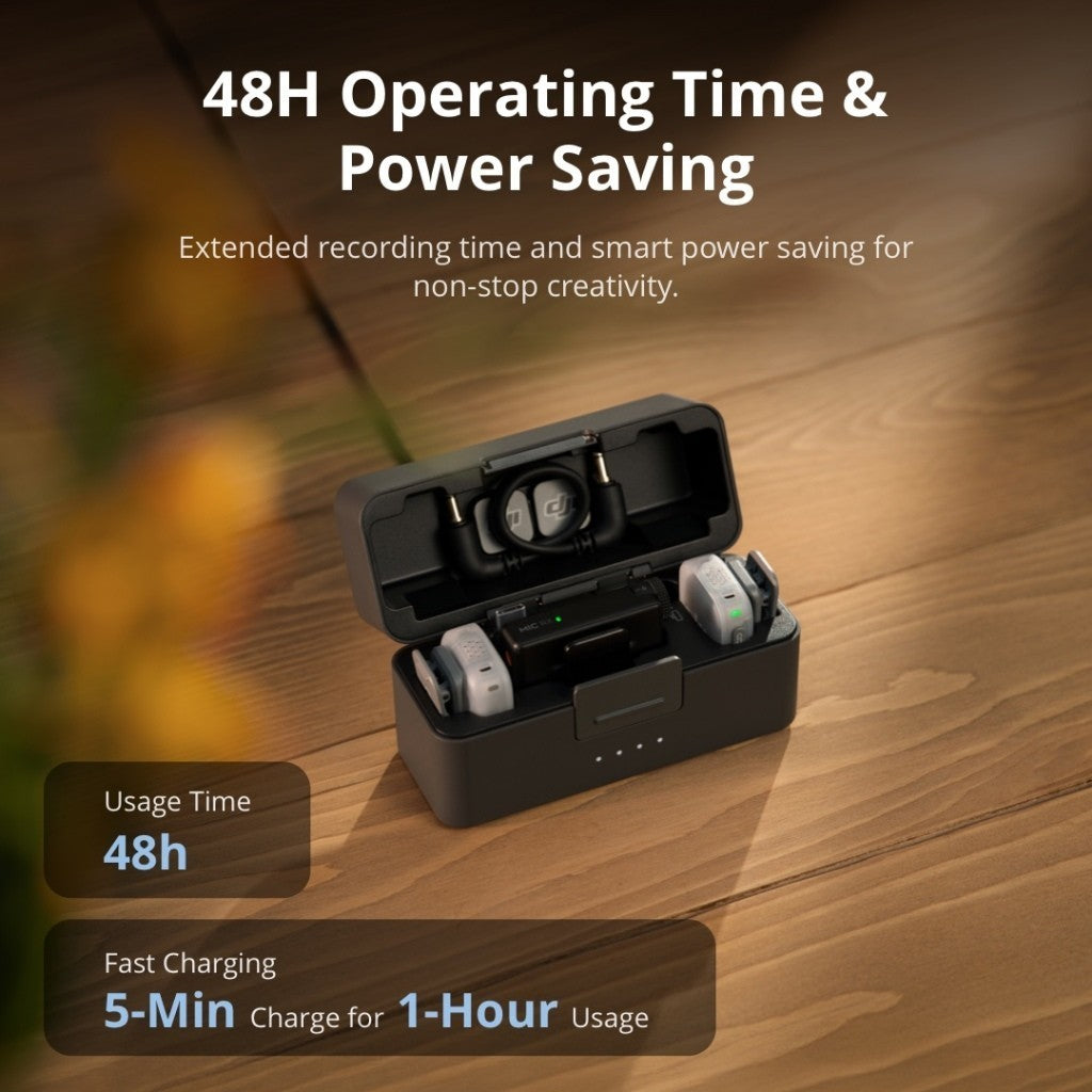 DJI Mic Mini 2 ไมค์ไร้สาย (2 TX + 1 Mobile RX + Charging Case) ประกัน 1 ปี