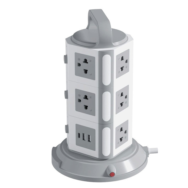 BLL B83 BK/GY ปลั๊กไฟทาวเวอร์ 11ช่อง 3สวติซ์ 2USB 1TC