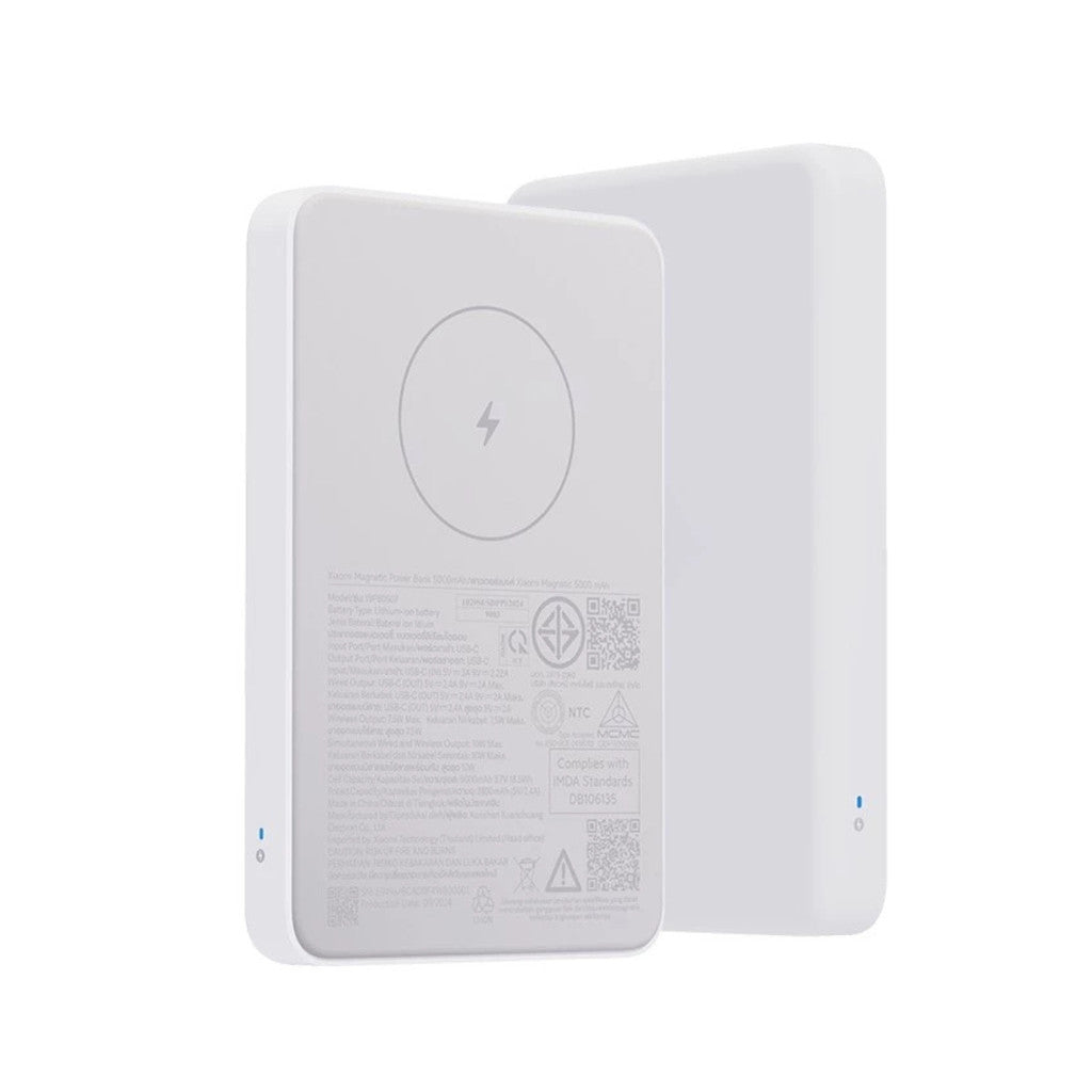 Xiaomi Magnetic Power Bank 5000 mAh ขนาดกะทัดรัดและไร้สาย ชาร์จทันทีเมื่อแนบติด แข็งแกร่ง และเสถียร