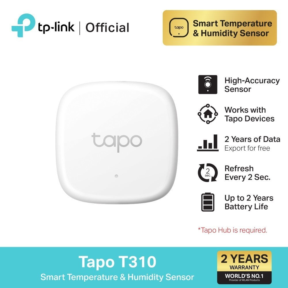TP-Link Tapo T310 เครื่องวัดอุณหภูมิและความชื้นอัจฉริยะ Smart Temperature & Humidity Sensor