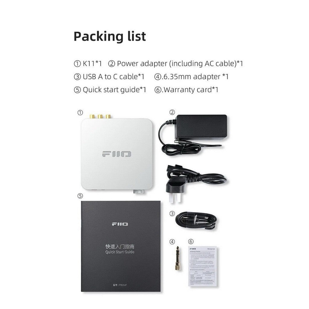 FiiO K11/K11 R2R Desktop DAC and Headphone Amplifier รองรับ Hi-Res รับประกัน 1 ปี