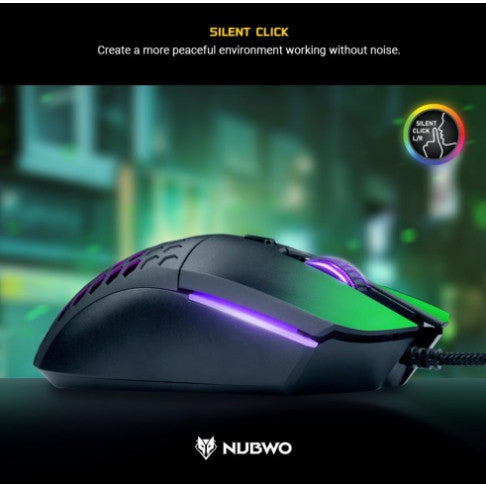 เมาส์ไร้เสียง Nubwo NM-94m MURDERER เมาส์มาโคร  ประกันศูนย์ 1 ปี