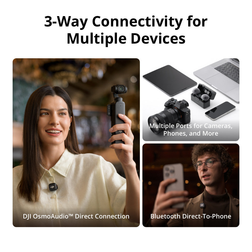 DJI Mic 3 Wireless Microphone (2 TX + 1 RX + Charging Case) ไมค์ไร้สายคุณภาพสูง ประกัน 1 ปี