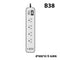 BLL B38 GY ปลั๊กไฟาง 3 หัวปลั๊ก มอก รางปลั๊กไฟ 4ช่อง 1สวิตต์ 5 เมตร 3USB + 1 Type C