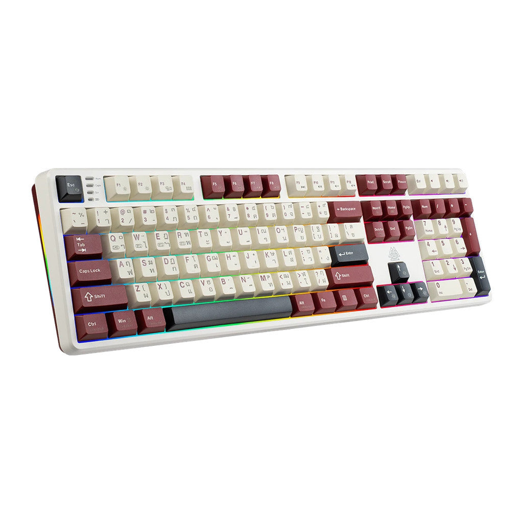 EGA TYPE CMK7 WHITE (red switch) คีย์บอร์ดเกมมิ่ง wireless,สาย Mechanical Full RGB CIY Switch 5 Pin ขนาด100%