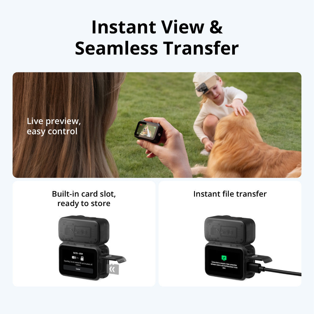 DJI Osmo Nano กล้องแอคชั่น Action Camera Standard Combo 4K 128GB ประกัน 1 ปี