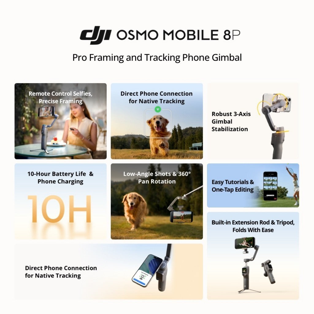 DJI Osmo Mobile 8P AdvancedTracking Combo ไม้กันสั่นสมาร์ทโฟน ประกัน 1 ปี