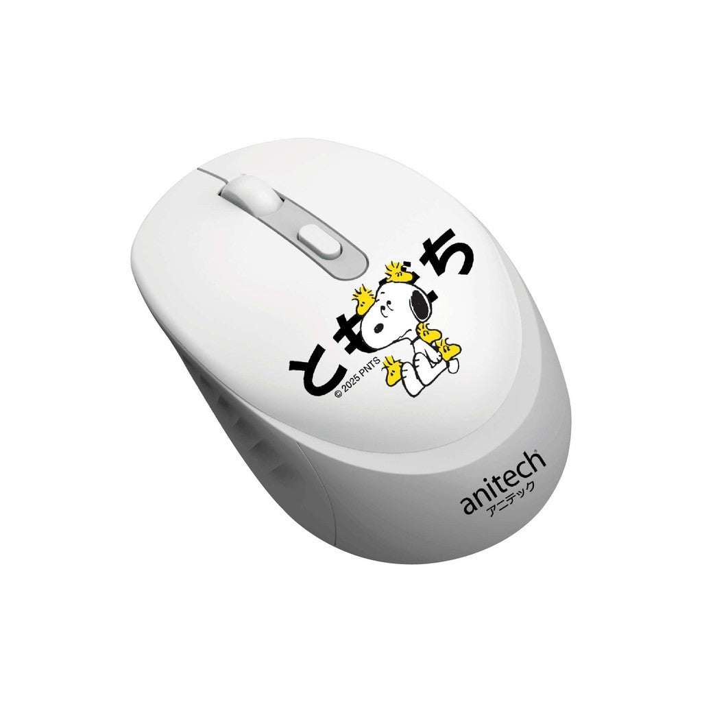Anitech X Snoopy SNP-W240 เม้าส์ไร้สาย เสียงคลิกเงียบ ปรับ DPI 3 ระดับ 800-1600DPI