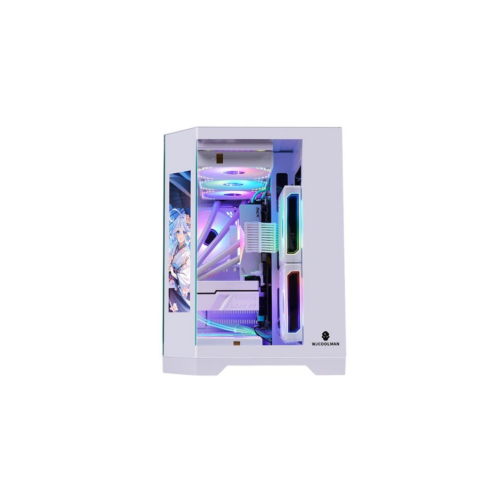 WJCOOLMAN GAMING CASE เกมมิ่งเคส DREAMER LCD MINI (No Fan) M-ATX Panorama รับประกัน 1 ปี