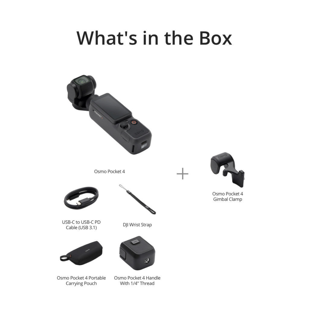 DJI Osmo Pocket 4 Standard Combo กล้องถ่ายถาพนิ่งเเละวิดีโอ 4K รับประกัน 1 ปี