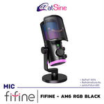 ไมค์คอนเดนเซอร์ USB MICROPHONE: FIFINE - AM6 RGB  (Black , White , Pink)