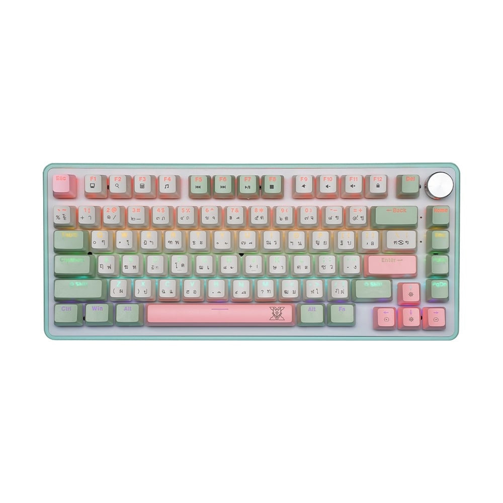 NUBWO X804 Mechanical MINI RGB SIZE 75% RGB ปรับโหมดไฟได้ 11 โหมด มี Macro software