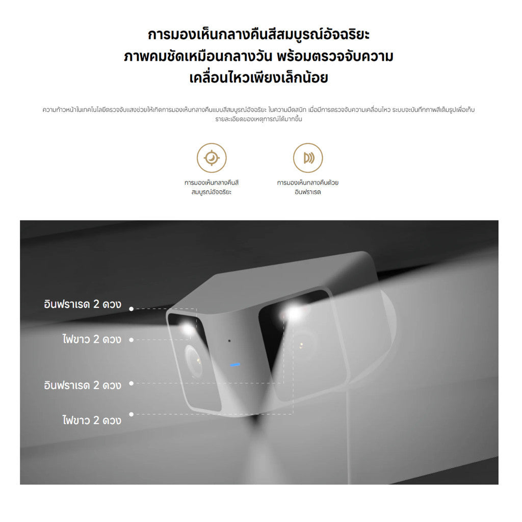 Xiaomi Outdoor Camera CW100 Dual กล้องวงจรปิด มี 2 เลนส์ มีฟังก์ชั่น AI รับประกัน 1 ปี