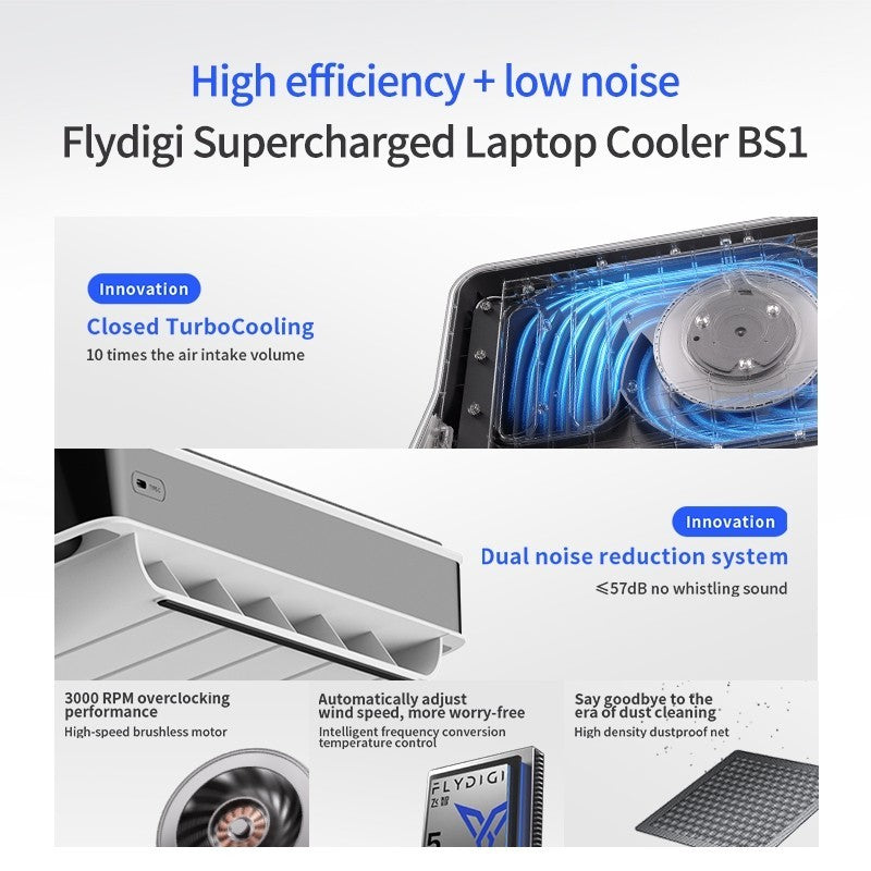 Flydigi BS2 , Flydigi BS2 Pro พัดลมระบายความร้อนโน๊ตบุ๊ค