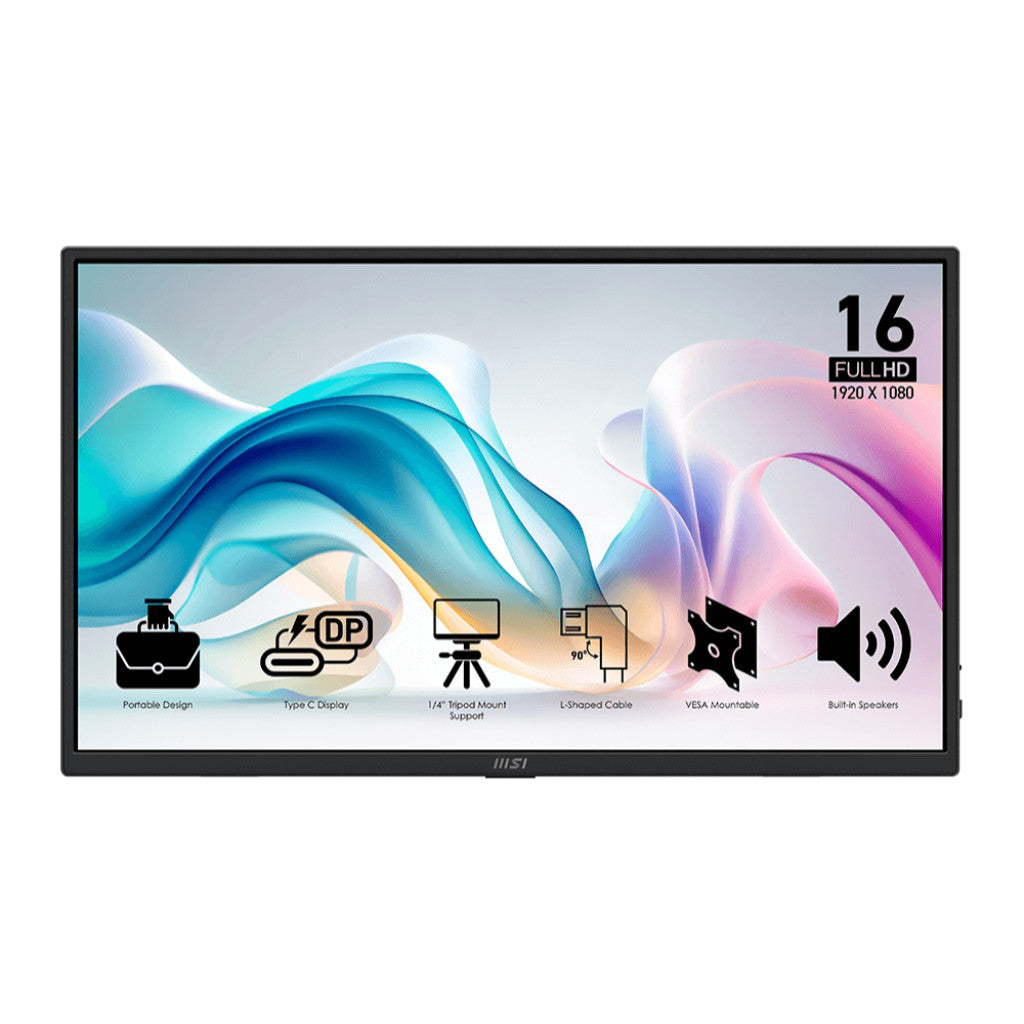 จอคอมพิวเตอร์แบบพกพา MSI PRO MP165 E6 Portable Monitors 15.6นิ้ว รับประกัน 3 ปี