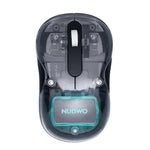 NUBWO  NMD08 BLUE/BLACK/WHITE  Mouse Dual Mode Wireless+Bluetooth เมาส์โปร่งใส เม้าส์ไร้สายไร้เสียง