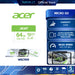 ACER MICRO SD (ไมโครเอสดีการ์ด) MSC100 64GB READ 100MB/s WRITE 30MB/s (ZC.A01ST.0JE) WARRANTY 5 Y.
