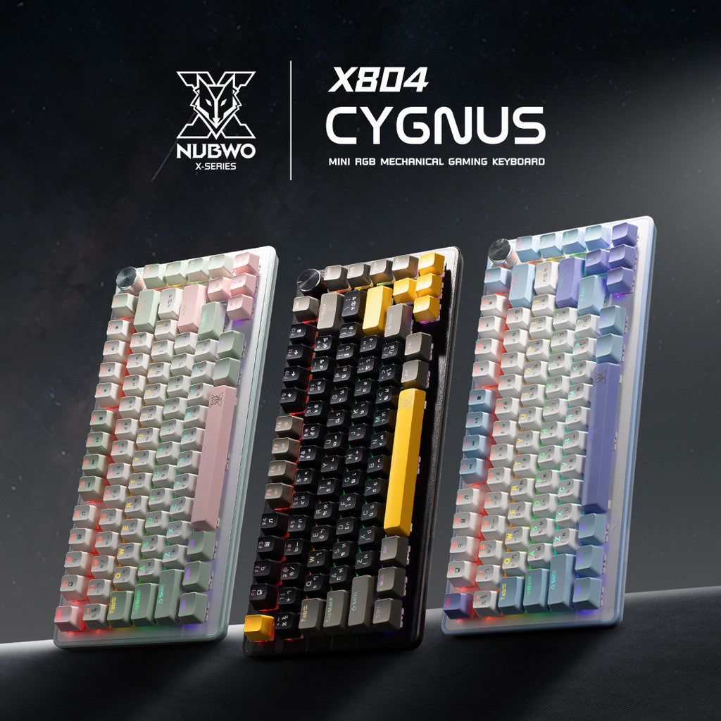 NUBWO X804 Mechanical MINI RGB SIZE 75% RGB ปรับโหมดไฟได้ 11 โหมด มี Macro software