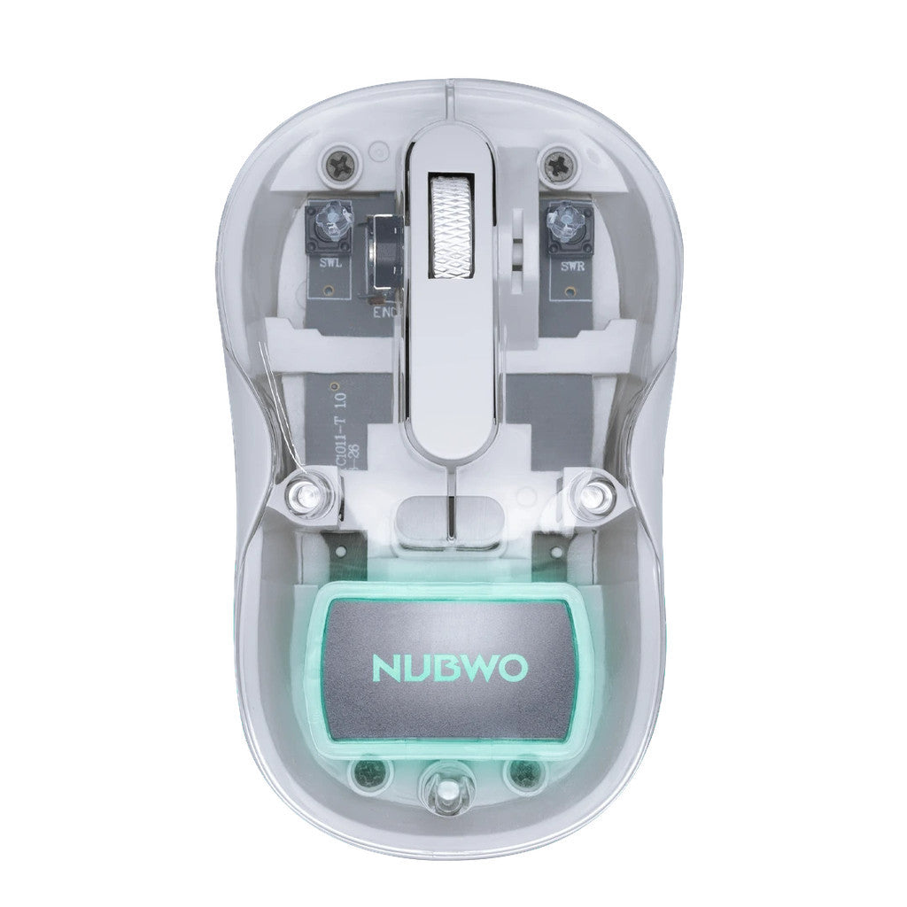 NUBWO  NMD08 BLUE/BLACK/WHITE  Mouse Dual Mode Wireless+Bluetooth เมาส์โปร่งใส เม้าส์ไร้สายไร้เสียง