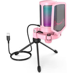 FIFINE AMPLIGAME A6V USB Mic w Tripod ไมค์ RGB เสียงชัด พร้อมขาตั้ง สำหรับเกมเมอร์ สตรีม พอดแคสต์