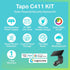 TAPO C411 KIT กล้องวงจรปิด3MP พร้อมโซลาร์เซลล์ Solar-Powered Security Camera Kit
