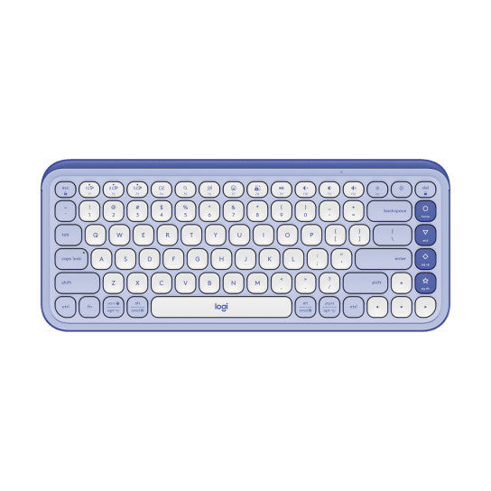 Logitech POP ICON KEYS LILAC US  คีย์บอร์ดบลูทูธ ไร้สาย สลับอุปกรณ์ได้สูงสุด 3 เครื่อง