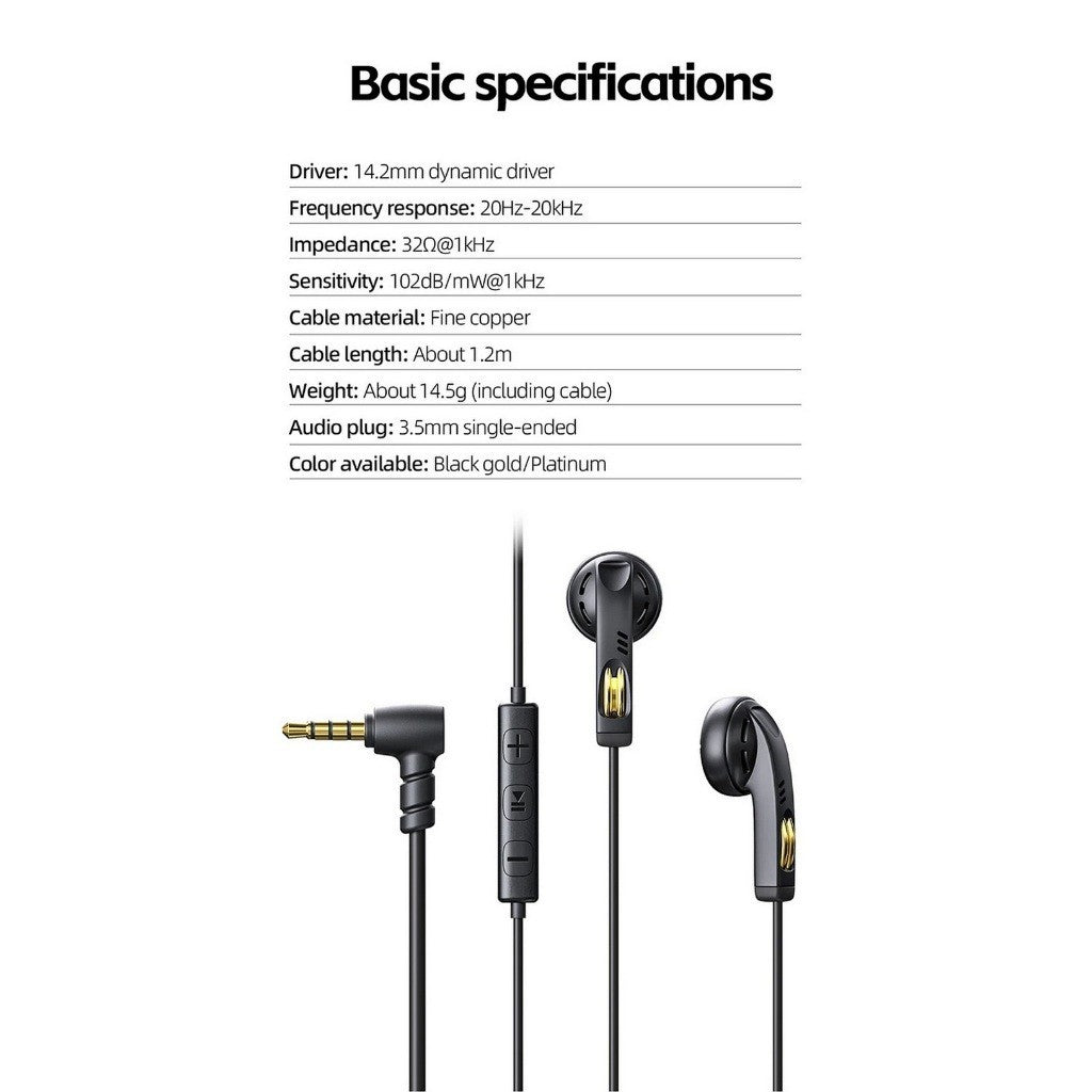 หูฟังอินเอียร์ FiiO JadeAudio JF11 ไดรเวอร์ไดนามิก 14.2 มม. รับประกัน 1 ปี