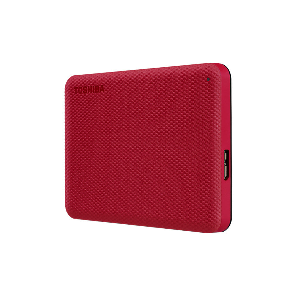 TOSHIBA PORTABLE HDD (ฮาร์ดดิสพกพา) CANVIO ADVANCE 1TB USB 3.2 GEN 1 (RED) (HDTCA10AR3AA) W. 3 Y.