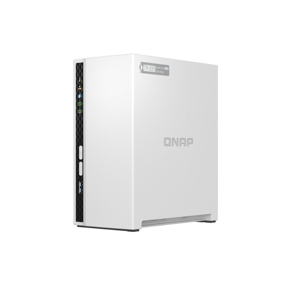 QNAP NAS (อุปกรณ์จัดเก็บข้อมูลบนเครือข่าย) TS-233 2 BAY ARM 4-core Cortex-A55 RAM 2 GB WARRANTY 2 Y.